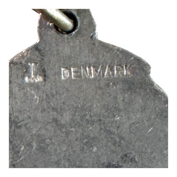 Vintage Jorge Jensen Denmark Handmade Danish Pewter Smiley Face Pendant Charm - Picture 3 of 5